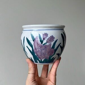 Vintage Ceramic Floral Planter
